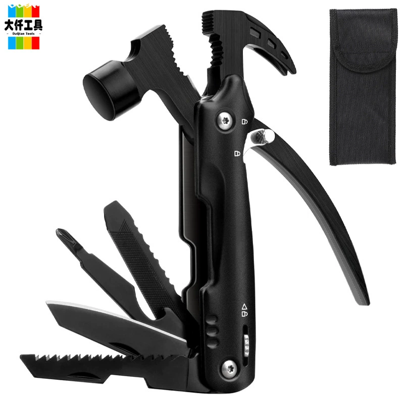 Amazon Горячая продажа на открытом воздухе кемпинг многофункциональный молоток молоток гвоздь нож пила комбинированный инструмент оборудование завод спот