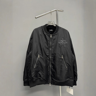 2025 Autumn and Winter New Ch Crowe Sanskrit Cross Lining Rabbit Velvet Mink Windproof Heavy Industry Jacket Cotton Jacket