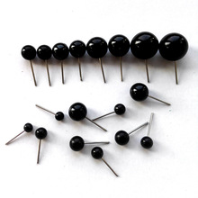 100颗玩具眼珠针插黑色塑料圆球眼睛公仔儿童手工DIY动物玩偶眼睛