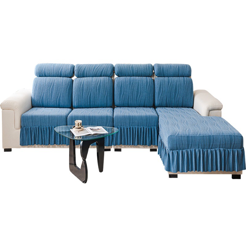 Funda de sofá universal todo incluido cuatro estaciones falda universal nuevo simple elástico antideslizante tela sofá a prueba de polvo ..