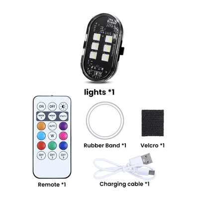 Wireless Remote Control Aircraft Lights, Motorcycle Electric Vehicle Led Strobe Lights, Bicycle Tail Lights, Car Modification Pilot Lights (Other lights) - 1-light