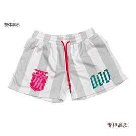 新款美式短裤男潮牌联名火焰短裤健身裤运动跑步速干篮球情侣短裤