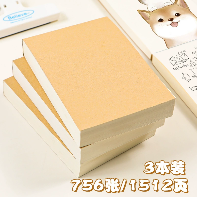Draft notebook A6, extra-thick tear-off pad, blank pages, 252 sheets
