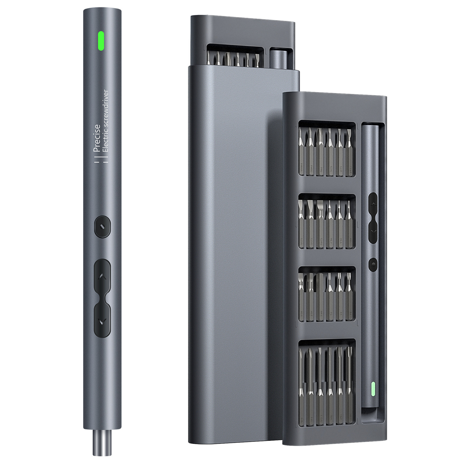 Teléfono móvil portátil reparación fina destornillador eléctrico recargable destornillador pequeño traje de reparación de precisión caja de regalo succión magnética