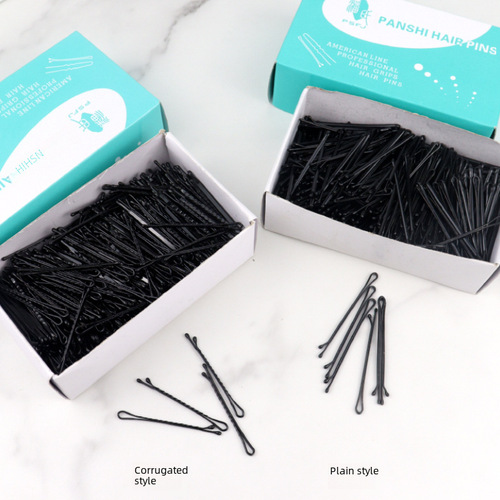 Black One-Sided Clip Manufacturer's Hairpin Small Black Hairpin Bangs Wire Edge Clip Adult Hair Clip Bridal Headpiece Hairpin