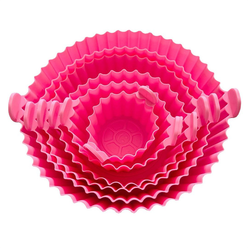 Transfronterizos Amazon AIRFRYER aire de silicona freidora de aire friedora tazón freidora de silicona azul bandeja de tostada