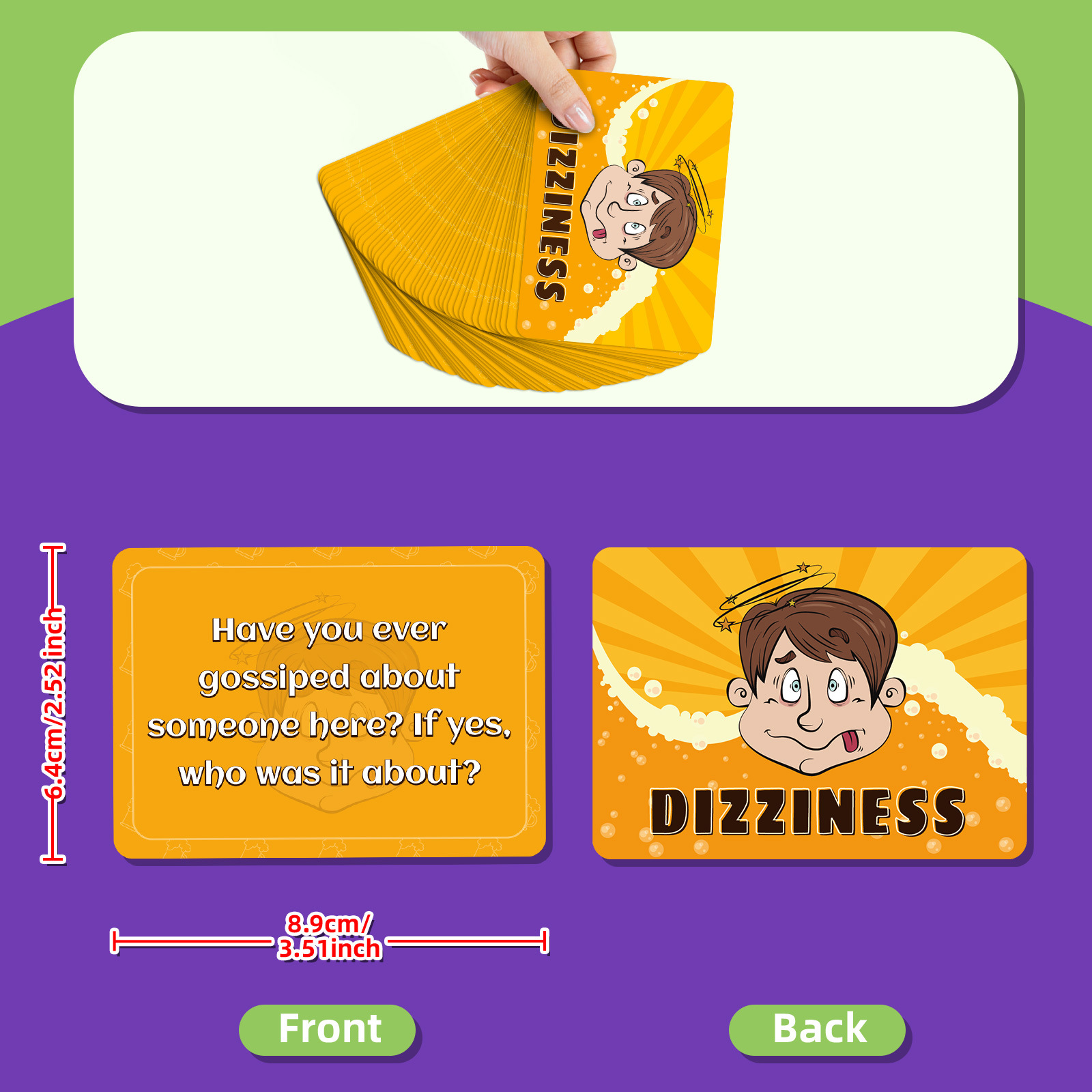Carte da gioco gialle per feste e attività di team building_voghion.com