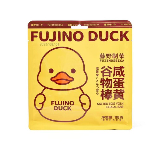 Fujino Duck Salted Egg Caramel Grain Bar Bagged Candy Biscuit Snack