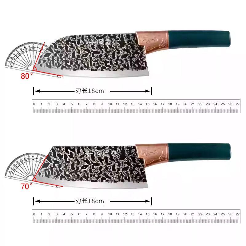 Cuchillos de cocina cuchillo de cocina doméstico de cocinero cortador de cortes cuchillo de cocina de cabeza redonda súper rápido cortador de carne pequeño afilado image 4