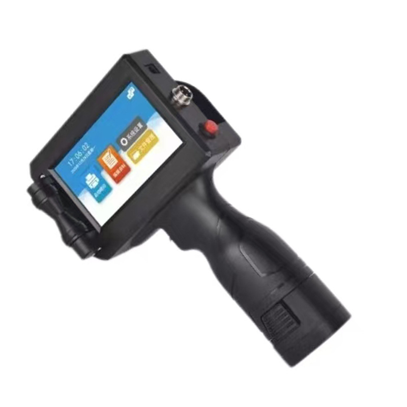 Suministro de tablero de madera mármol material de alimentos bolsa de plástico superficie cóncava codificación inteligente automática máquina de pulverización de código de mano