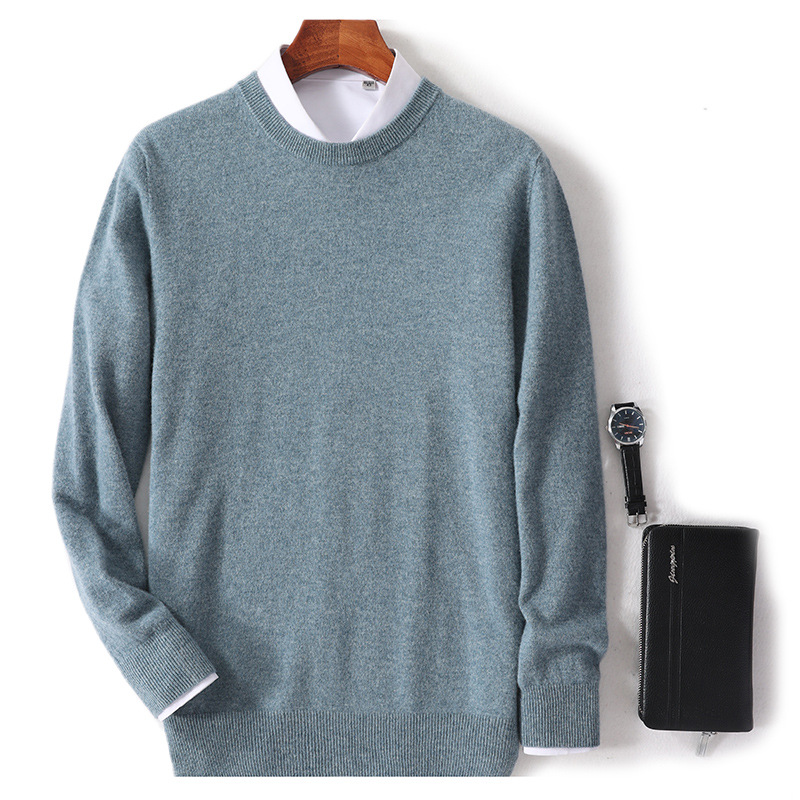 First-Line Rewear Early Autumn New Men's Sweater Men's Basic Round Neck Knitted Base Shirt Sweater Warmer Inner Warmer