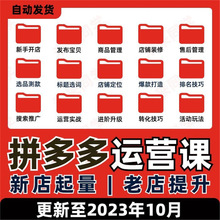 货电商上多多实操拼入门课程开店基础教程视频运营零教学装修