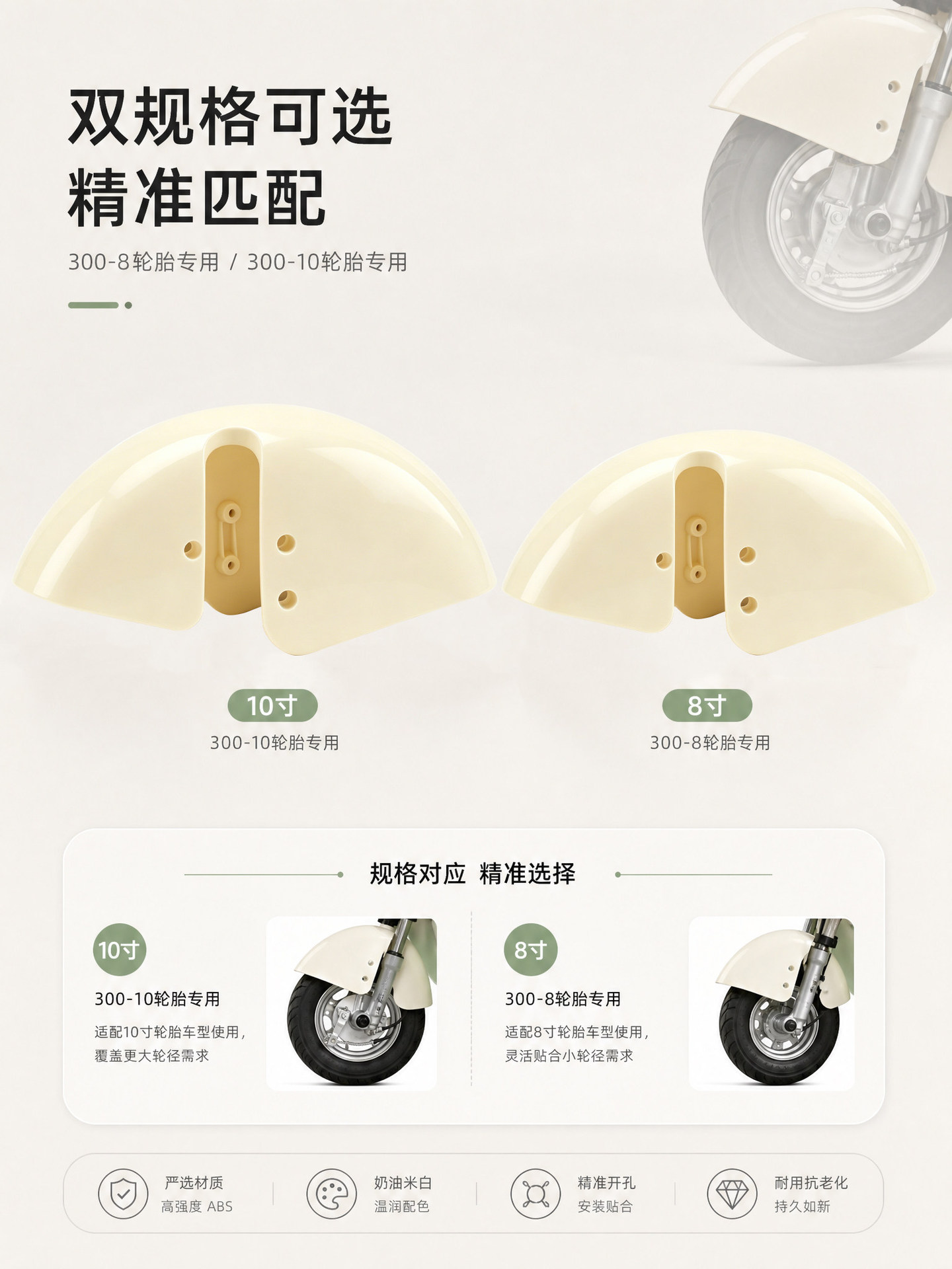 Thickened Front Mudguard, Plastic Mudflap, Water Barrier for Leisure Tricycles and Elderly Vehicles, Universal Mudguard for Water Protection