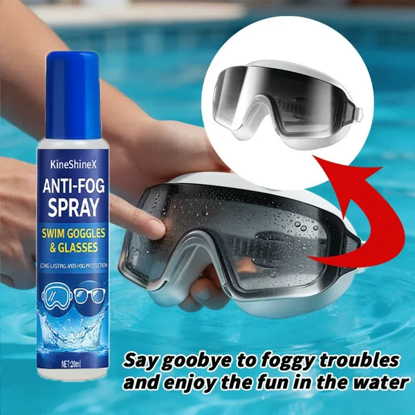 Kineshinex Swimming Goggles Anti-Fog Agent Waterproof Anti-Fog High-Definition Spray Swimming Goggles Professional Anti-Fog and Defogging Agent