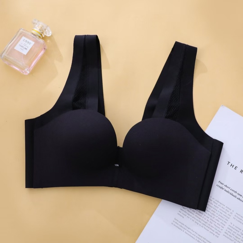 ワンピースシームレス下着女性用夏用小胸プッシュアップノンワイヤースリーピングバスト調整ブラジャー2025|undefined