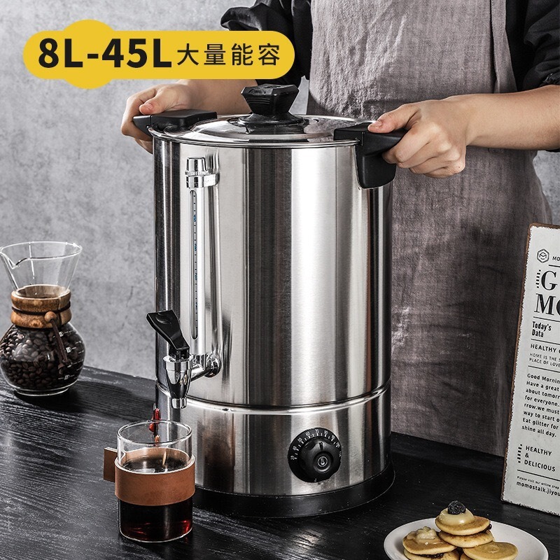 意創コーヒー桶pcフィルター二重電熱湯桶商用ミルクティーカフェ304ステンレス保温桶|undefined