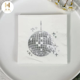 Napkin Bronzing Planet Square Tissue Premium Hotel Restaurant Celebration Memorial Day Special Disposable Paper Towel Wholesale