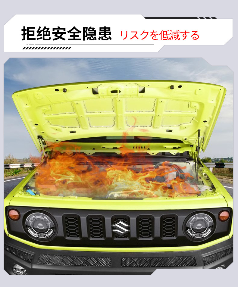 Suitable for Jb74 Suzuki Jimny Engine Hood Insulation Soundproofing Cotton Aluminum Foil Pad Noise Reduction Engine Modification