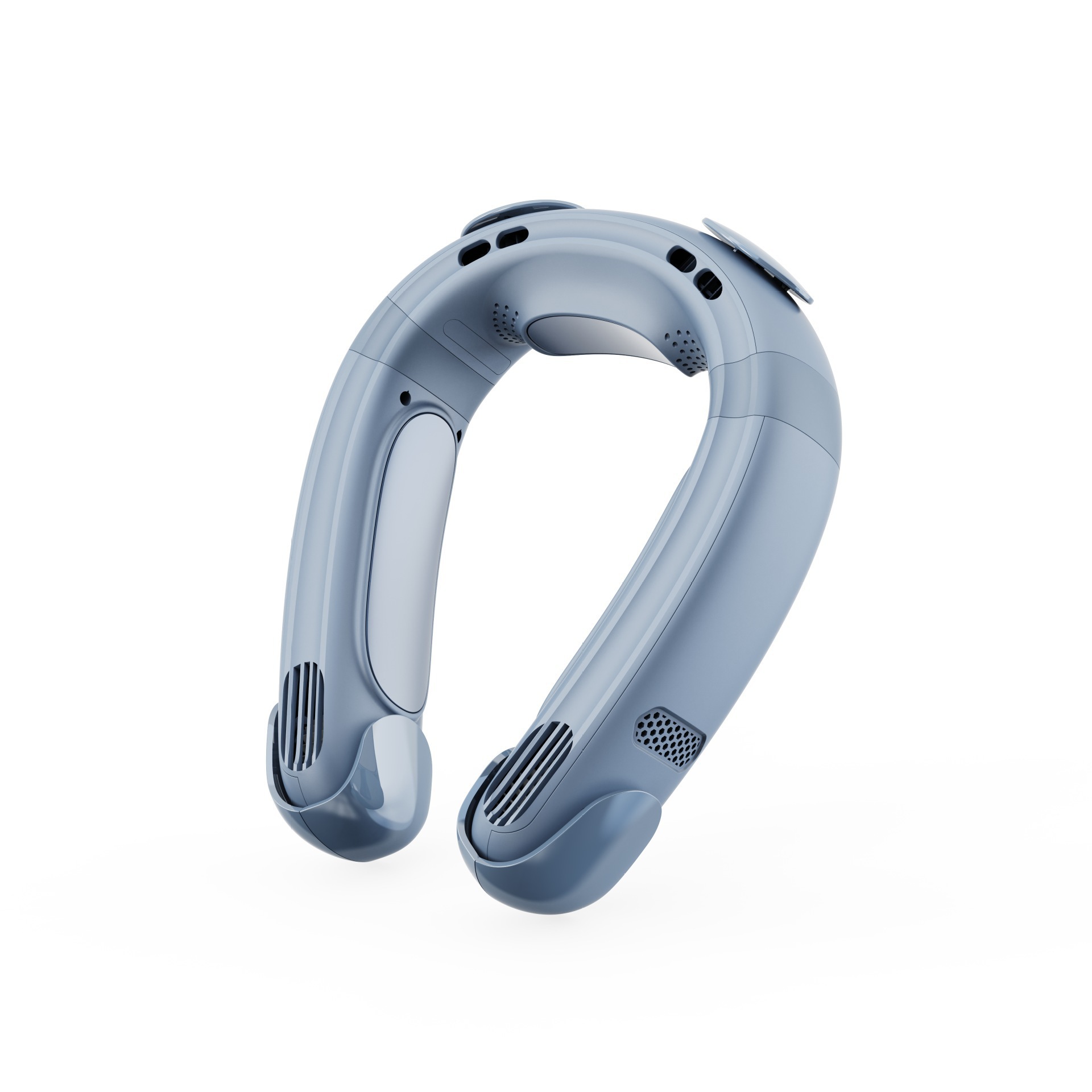 2024 nuevo ventilador de cuello de refrigeración de semiconductores USB de carga de gran capacidad portátil de doble refrigeración ventilador de cuello de refrigeración