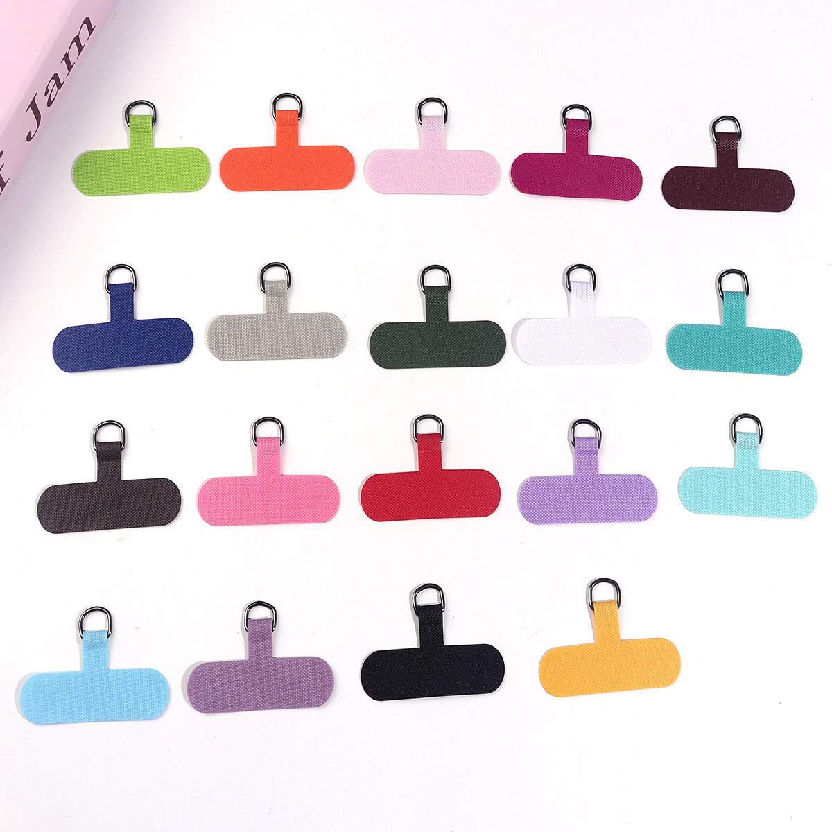 彩色手机夹片固定片可拆卸手机链垫片手机绳diy挂链防丢薄垫片