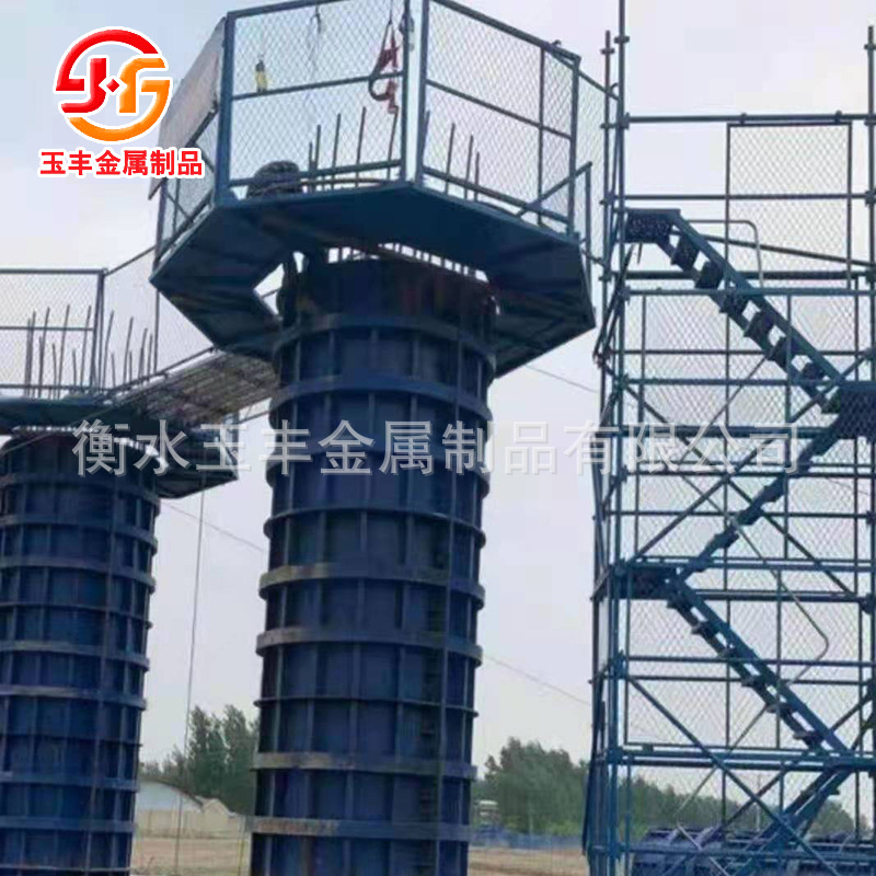 墩柱盖梁施工平台组合式高空作业平台廊桥通道安全梯笼盖梁平台