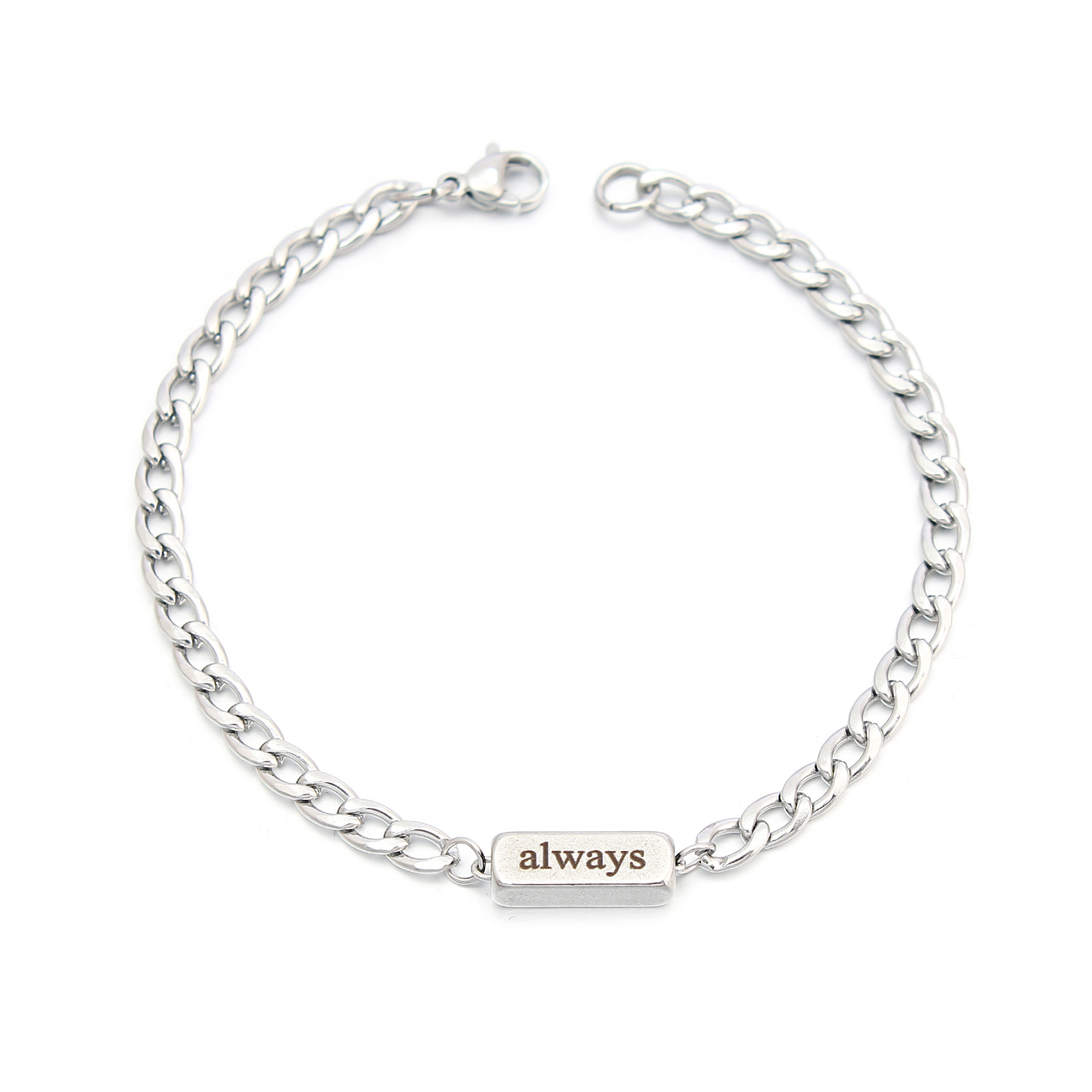 Letter Casual Simple Style 304 Stainless Steel Bracelets In Bulk display picture 4