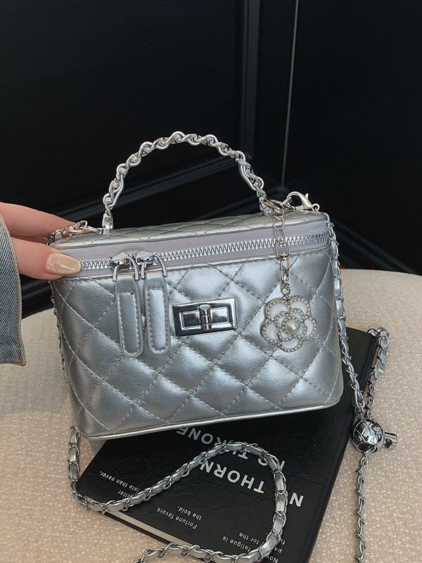 Xiaoxiang estilo de cadena de diamond bolso de mano pequeño bolso cuadrado para mujeres 2026 nuevo estilo de alto nivel nicho lujo ligero versátil bolso de mochila