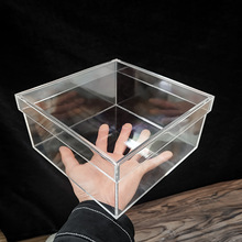 大号透明塑料盒方形高档加厚礼品包装伴手礼盒亚克力盒子印刷logo