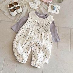 婴儿春季新款连体衣宝宝哈衣外出服洋气外出长袖公主可爱两件套