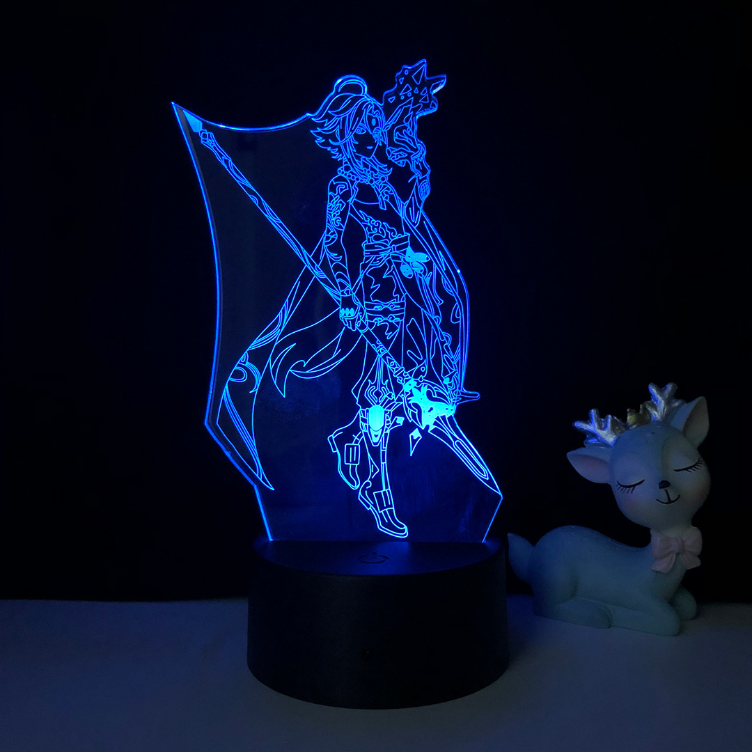 游戏原神Genshin Impact 3D创意16色LED小夜灯