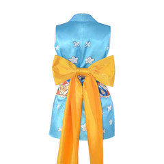 Anime One Piece Nami Cosplay Costume Halloween Nami Sexy Satin Print Short Kimono Cosplay