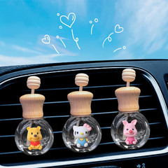 Carts with Car Air Freshener Bottles, Empty Car Air Vent Fragrance Bottles Clips, Creative Glass Bottles, Air Freshener Decorative Ornaments