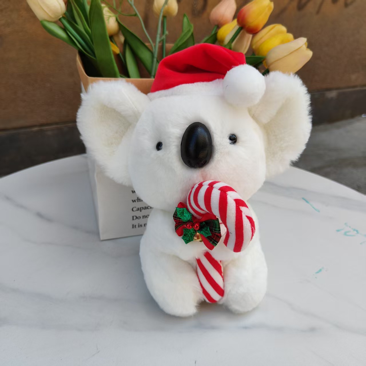 Regalos de Navidad Papá Noel juguetes de peluche bufandas rojas lindas pingüinos osos polares muñecas al por mayor