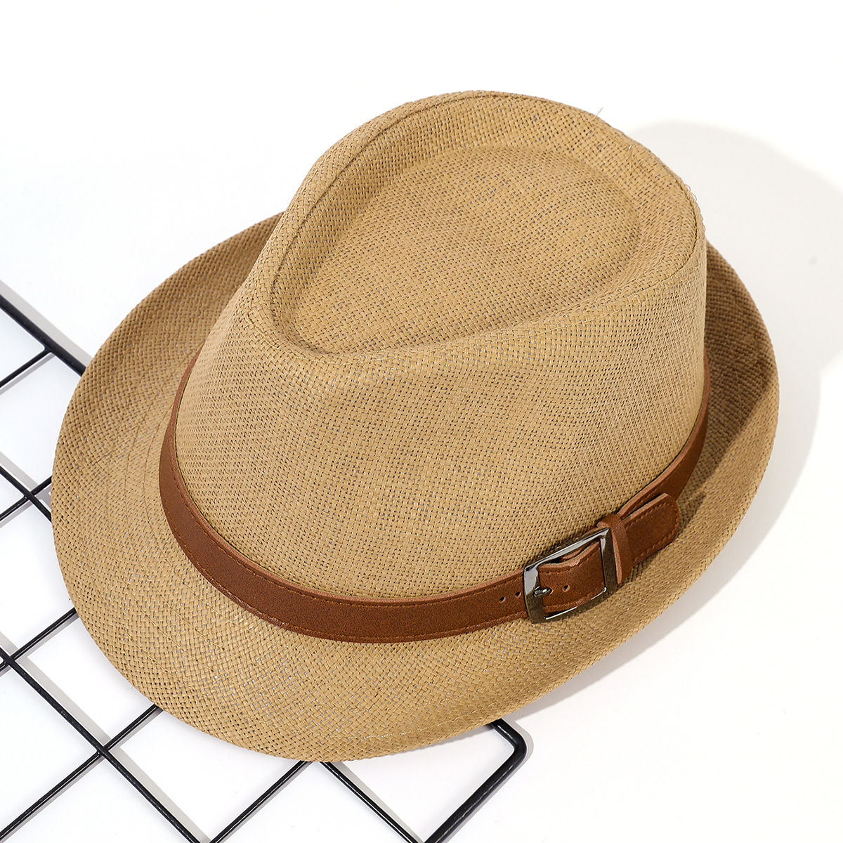 Sombrero de Sol de verano sombrero de Sol de paja de los hombres sombrero de Sol de estilo británico sombrero de rendimiento Jazz sombrero
