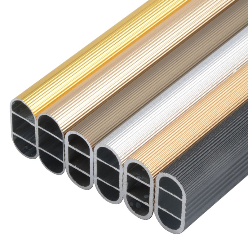 Armario ropa Polo engrosada aleación de aluminio doble costilla dormitorio gabinete barra transversal ropa Polo tubo brida asiento al por mayor