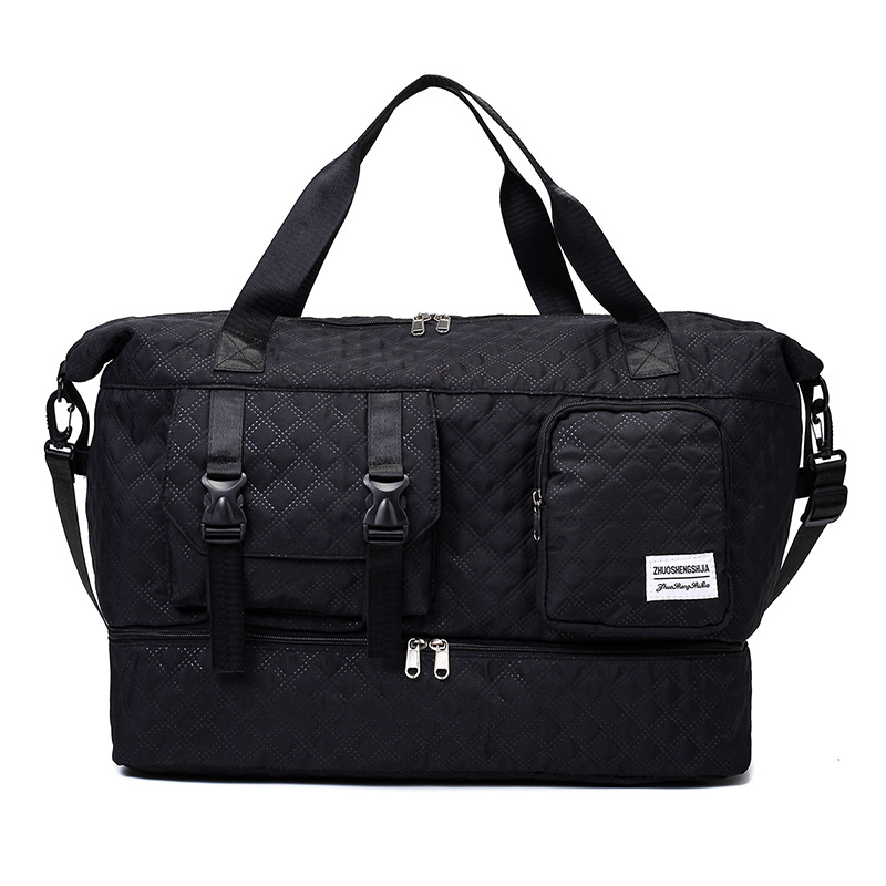 Nueva bolsa de viaje de doble uso seca y húmeda de gran capacidad, posición de calzado independiente multifuncional, bolsa de fitness deportiva, almacenamiento portátil de mensajero