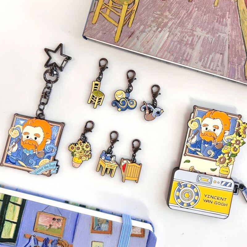 厂家直销新款浦东奥赛美术馆大展文创纪念品梵高金属磁吸冰箱贴|undefined