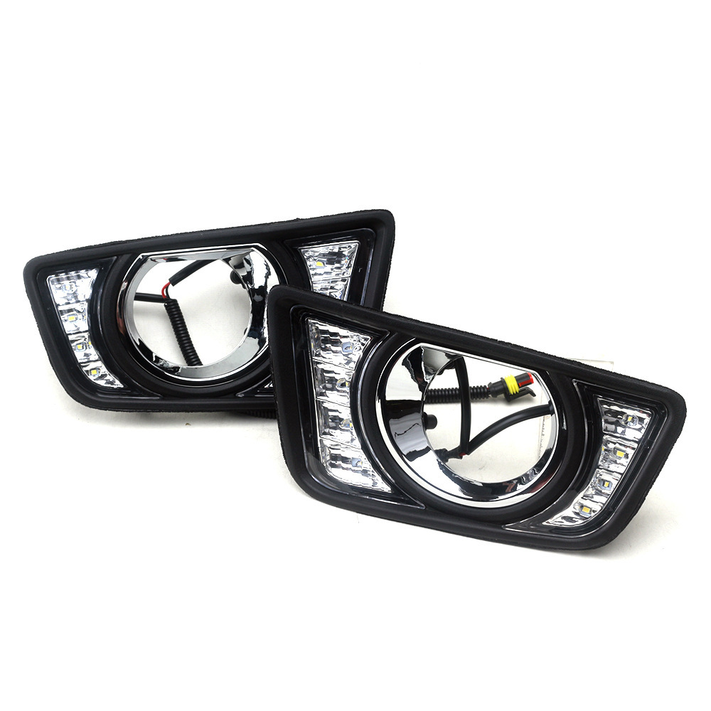 Aplicable a Toyota 15 / 16 Herak Pickup Revo delantero LED Niebla Revisado Diurno Lámpara de la barra delantera