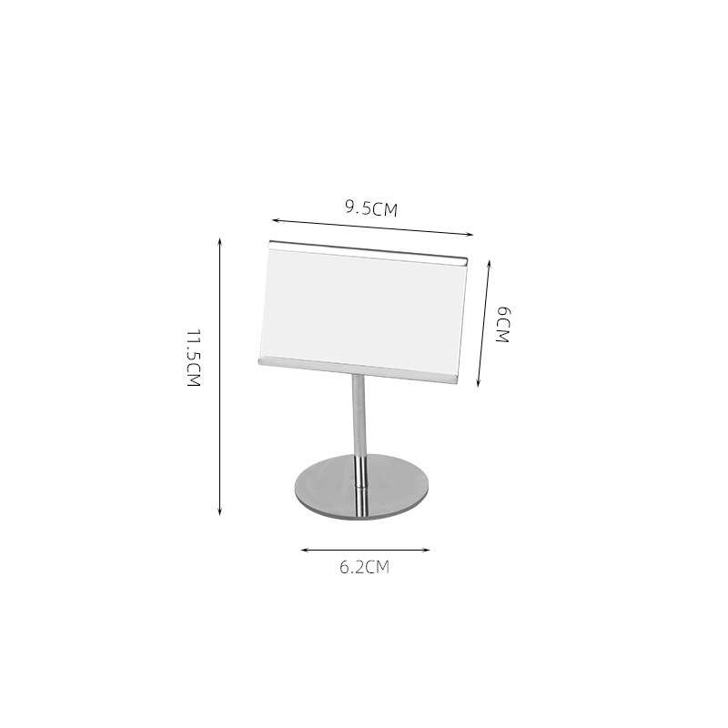 Soporte de menú de acero inoxidable creativo soporte de tarjeta de menú de restaurante soporte de mesa soporte de asiento de mesa Nombre de menú buffet soporte de exhibición