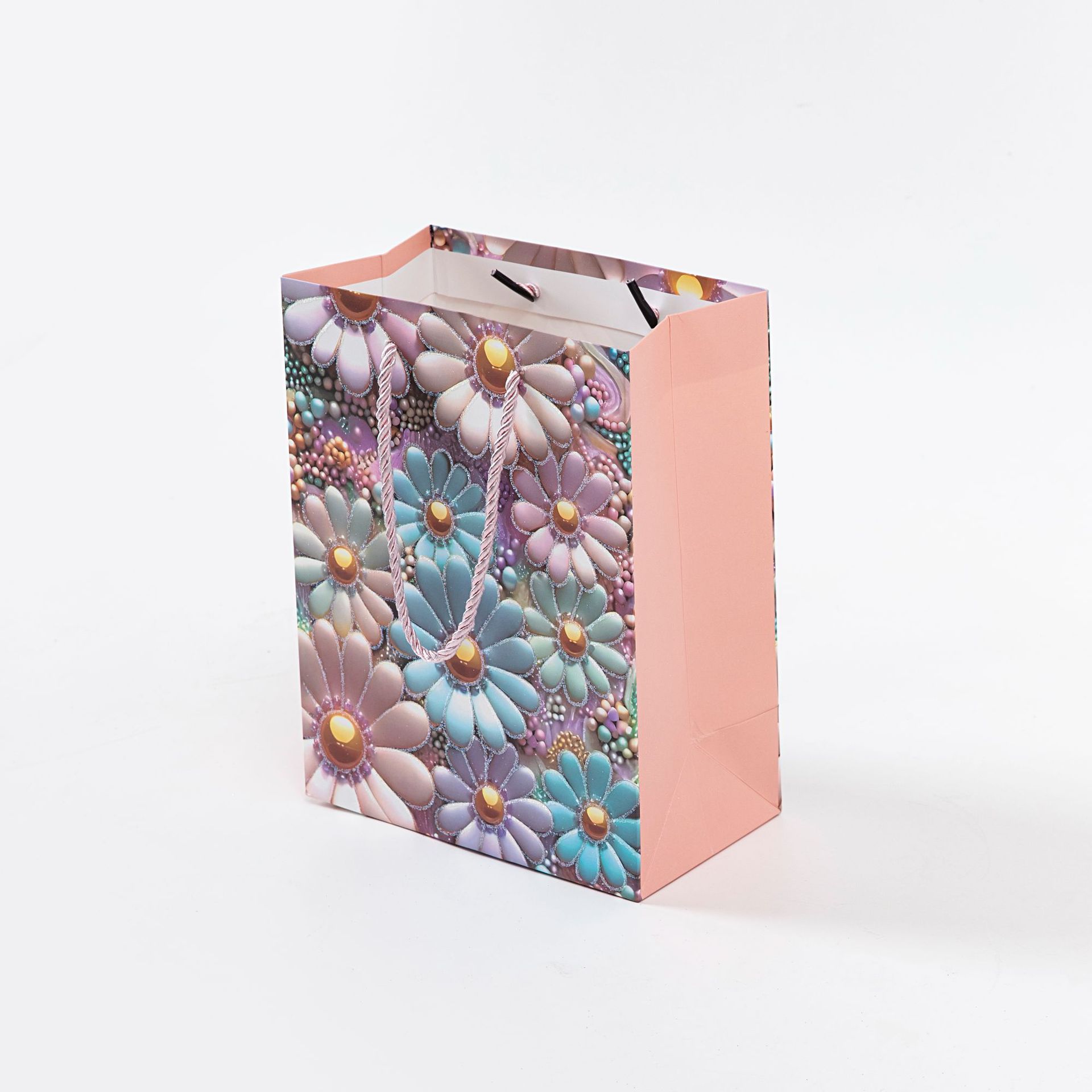 Bolsa de regalo, bolsas de mano tridimensionales de viento de crema, bolsas de flores frescas y románticas, bolsas de regalo de moda simples y creativas image 6