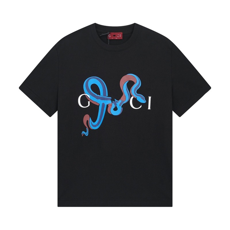 GU クロスボーダー ハイバージョン 25SS 新作 辰年 蛇年 蛇絵文字プリント 半袖Tシャツ 男女兼用 万能|undefined