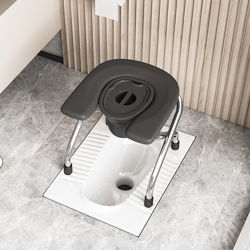 折りたたみ妊婦トイレチェア高齢者トイレ家庭用ステンレス鋼トイレチェアモバイルトイレスツールしゃがむトイレスツール|undefined