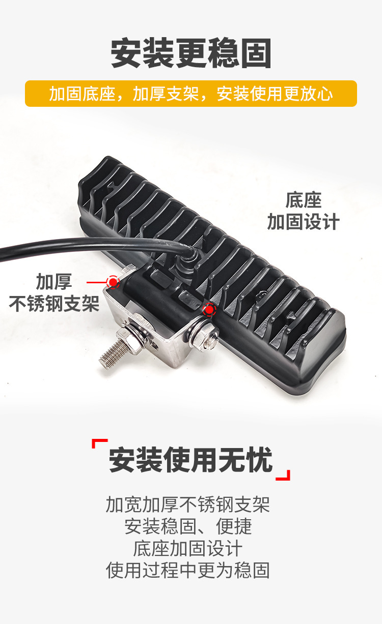 Forklift warning safety boundary area light reversing range width arc straight line red blue light 12-80V