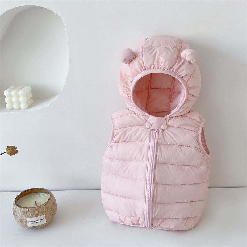 Chaleco de bebé abajo algodón Otoño e Invierno ropa niñas chaleco casual ligero chaleco infantil niños abrigo ESTILO OCCIDENTAL