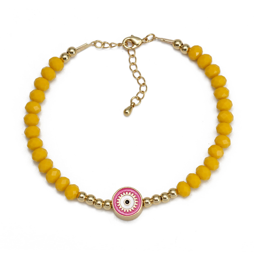 Cartoon Style Eye Copper Enamel Bracelets 1 Piece