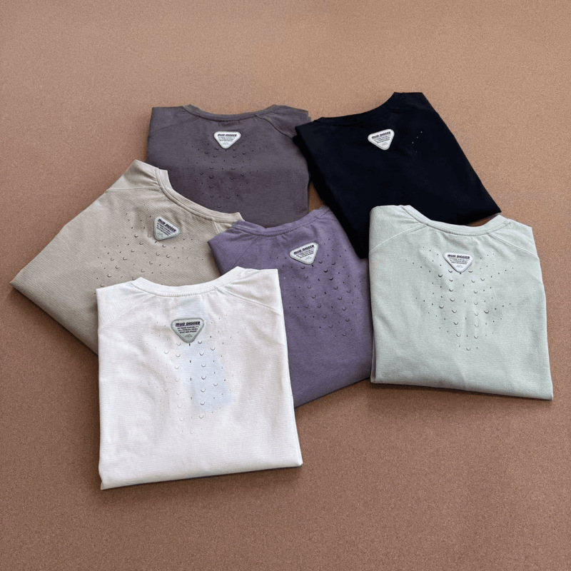 Mountain-Style Outdoor Unisex Laser-Perforated Quick-Dry Long-Sleeve T-Shirt, Breathable Moisture-Wicking Sports Casual Top