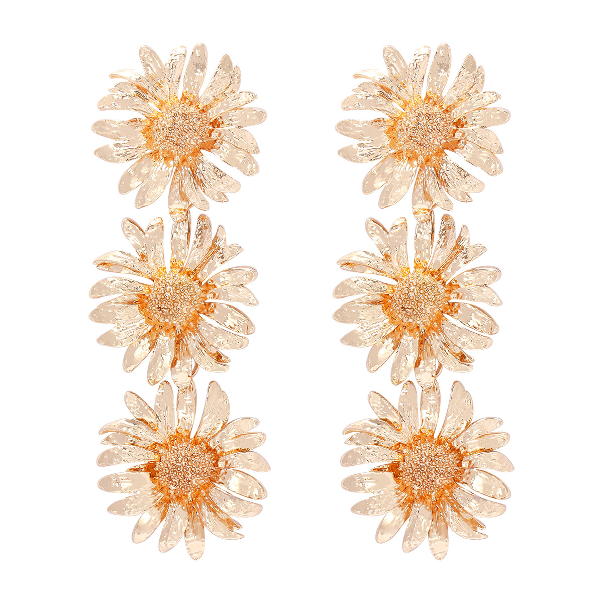 IG Style Exaggerated Flower Alloy Plating Women's Earrings Necklace display picture 7