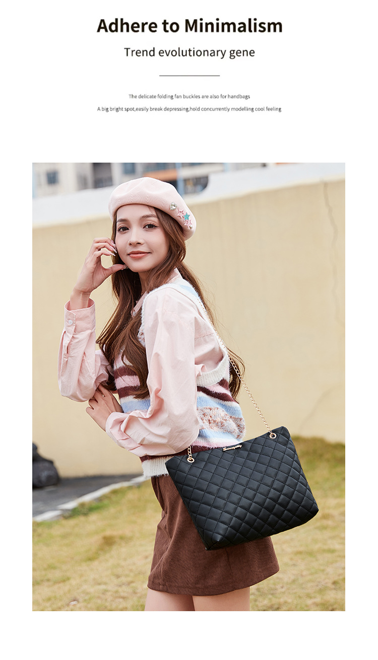 341g Weight Polyester Lining Material Magnetic Buckle Closure Type Double Shoulder Straps Strap Type Tote Bag Bags Type Daily, Street Occasion Pu Leather Material Solid Color Pattern All Seasons Season Women's Gender Classic Style, Streetwear Style Square Shape Medium Size Women's Medium Pu Leather Solid Color Classic Style Streetwear Square Magnetic Buckle Tote Bag 2