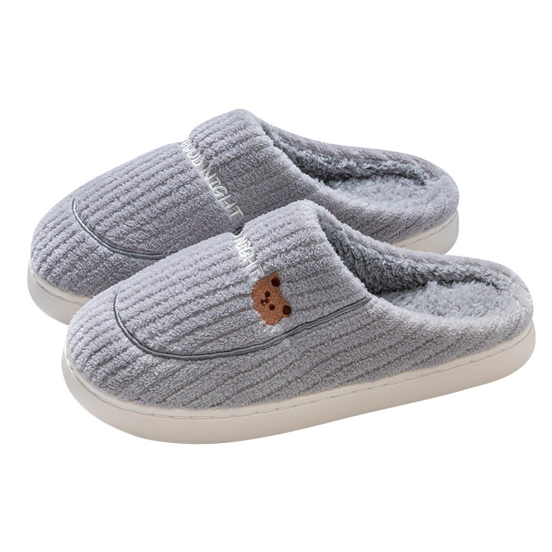JELIA zapatillas de algodón para hombres otoño y invierno nuevo interior cálido pareja antideslizante y peluche zapatillas de algodón mujer