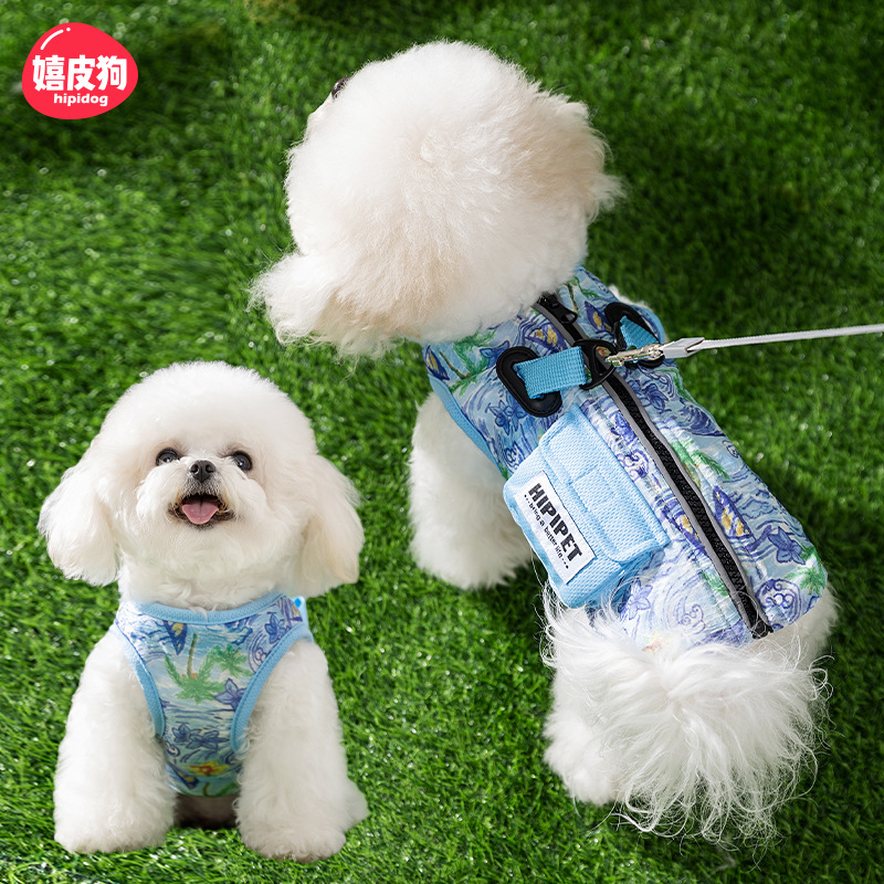 Ropa fresca para perros de verano, ropa fresca, ropa de protección solar fresca para perros pequeños de verano, chaleco de dos patas para mascotas, ropa para perros
